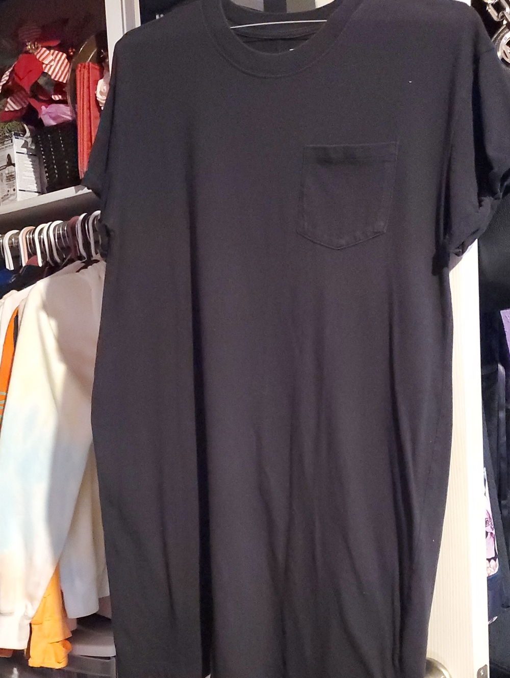 Womens Casual Black Midi Dress/Swimsuit Coverup
